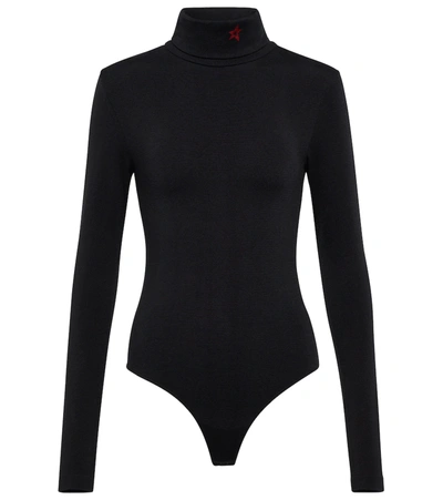 Perfect Moment Base Stretch-jersey Turtleneck Bodysuit In Black