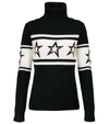 Perfect Moment Chopper Star Roll-neck Merino-wool Sweater In Black