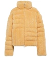Bottega Veneta Intrecciato Pattern Padded Jacket In Butter