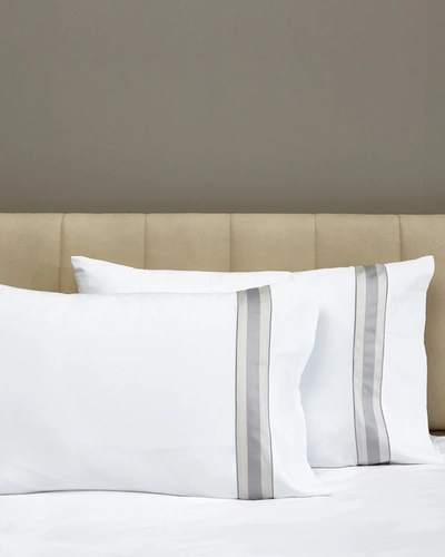 Signoria Firenze Dimora Pillowcases In White/silver Moon