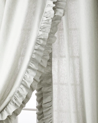 Amity Home Two Basillo Linen Curtains In Seaglass