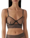 Else Bare Long-line Underwire Bra In Bloodstone