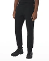 Burberry Milo Cotton-blend Jersey Track Pants In Black
