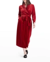 NATORI NATALIE LONG VELVET ROBE,PROD245940200