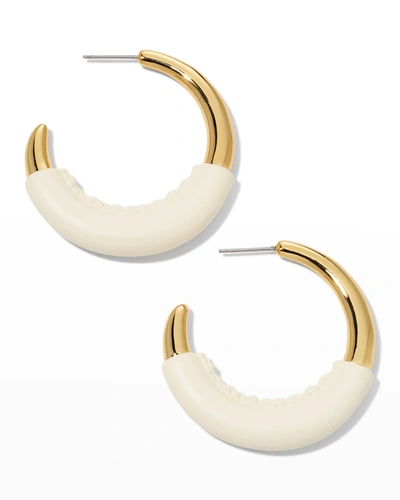 Alexis Bittar Retro Memphis Large Wrapped Hoop Earrings In Gold