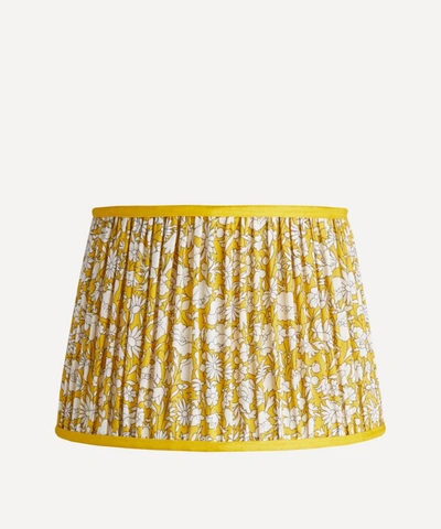 Pooky Poppy Meadow Straight Empire Gathered Lampshade In Mustard