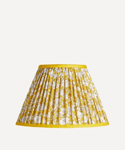 Pooky Poppy Meadow Empire Gathered Lampshade In Mustard