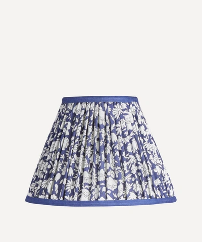Pooky Poppy Meadow Empire Gathered Lampshade In Lapis