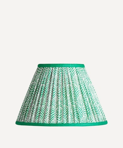 Pooky Quill Empire Gathered Lampshade In Jade