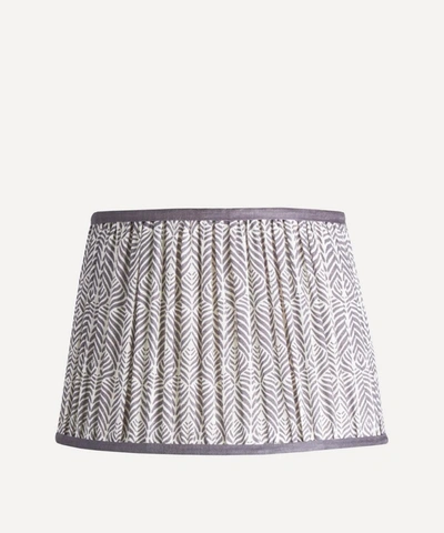 Pooky Quill Straight Empire Gathered Lampshade In Pewter