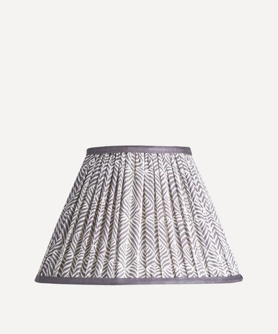 Pooky Quill Empire Gathered Lampshade In Pewter