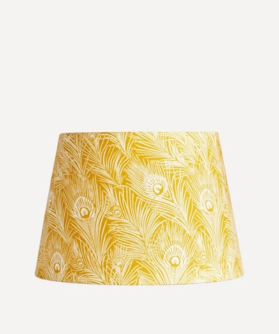 Pooky Hera Plume Straight Empire Rolled Lampshade In Mustard