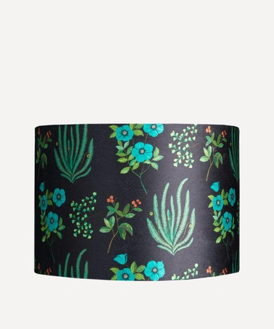 Pooky Botanical Flora Drum Lampshade In Jade