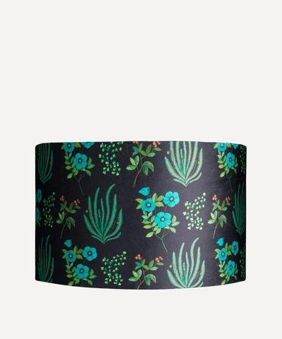 Pooky Botanical Flora Drum Lampshade In Jade