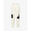 PEREGRINE YARMOUTH PATCHWORK COTTON-TWILL TROUSERS