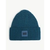 Ugg Logo-patch Knitted Beanie Hat In Rio