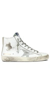 Golden Goose Francy Sneaker In White/silver/milk In White  Silver  & Milk