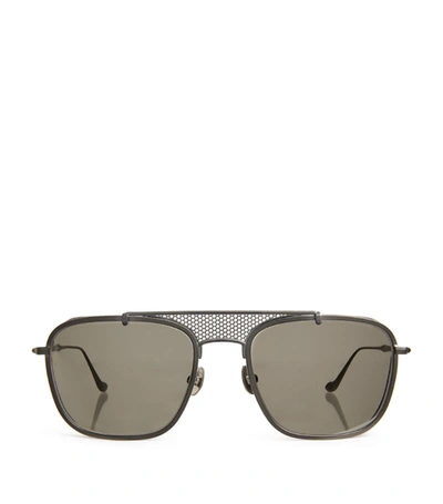 Matsuda Crossbar Aviator Sunglasses In Black