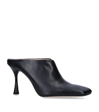 Studio Amelia Chisel 90mm Napa Leather Mules In Blk Black