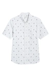 Public Art Short Sleeve Button-down Shirt In White
