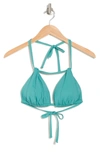 La Blanca Island Blanca Halter Bikini Top In Grn