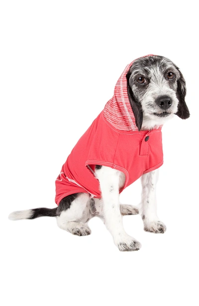 Pet Life Active Pull-rover Sleeveless Hoodie Jacket In Red