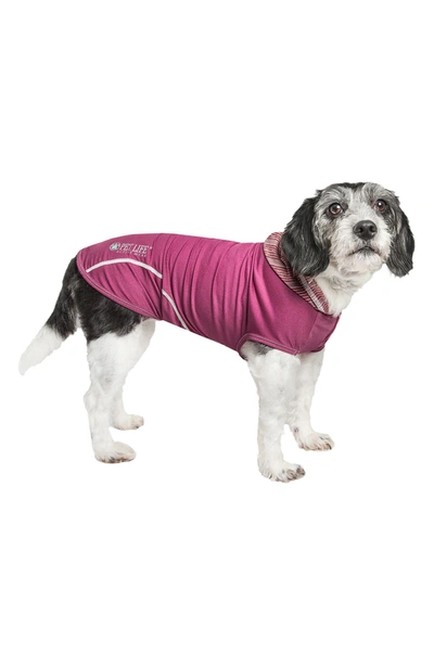 Pet Life Active Pull-rover Sleeveless Hoodie Jacket In Burgundy / Maroon
