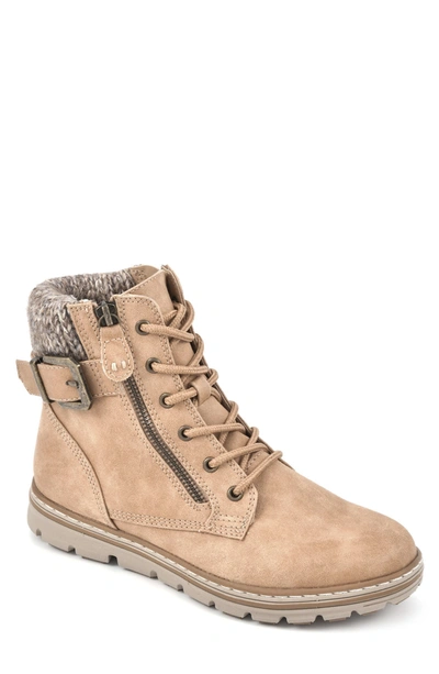 White Mountain Kelsie Lace-up Bootie In Wheat/ Fabric