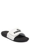 Puma Cool Cat 2.0 Slide Sandal In Black-white-black