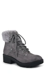 White Mountain Deserve Faux Fur Hiker Boot In Lt.grey/fabric