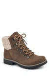 White Mountain Pathfield Lace-up Bootie In Lt Brown/ Fabric/ Fleece