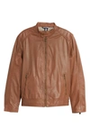 COLE HAAN WASHED LEATHER MOTO JACKET