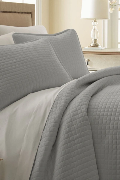 Southshore Fine Linens Vilano Springs Oversized Quilt Set In Steel Gray