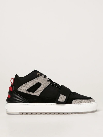 Mason Garments Firenze Mid Sneakers In Suede And Nubuck In Black