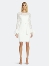Shani Bell Cuff Lace Dress In White