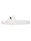 Balenciaga Logo Pool Slides In White 1