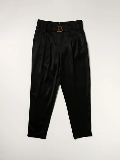 Balmain Kids Black Logo Lounge Pants