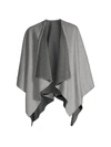 Rag & Bone Reversible Crown Cashmere Poncho In Mid Greych