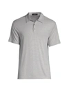 Theory Bron C. Anemone Regular Fit Polo Shirt In Grey Multi