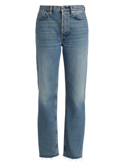 Tot Me Classic Mid-rise Straight-leg Jeans In Vintage Wash