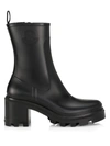 Moncler Black Loftgrip 50 Rubber Rain Boots In Nero