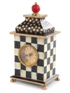 Mackenzie-childs Zigzag Desk Clock In Black/white