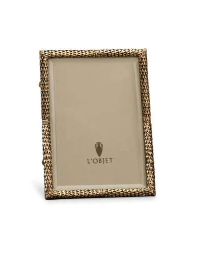 L'objet Scales 24k Gold-plated Picture Frame, 4 X 6 In Multi