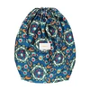 La Doublej Sack Kaleidoscope -print Silk-twill Drawstring Bag In Kaleidoscope Bluette