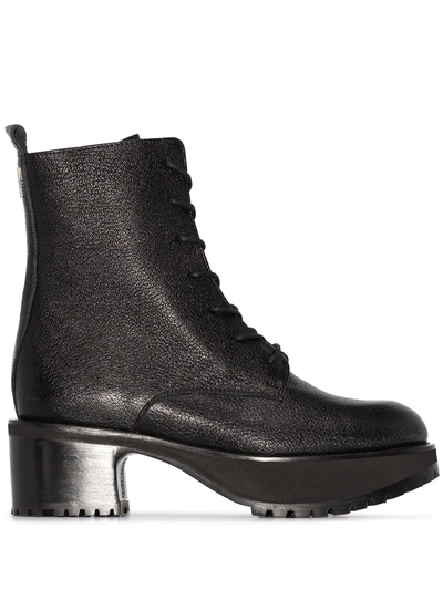 By Far Black Cobain 60 Platform Leather Boots