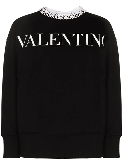Valentino Garavani Logo-print Long-sleeve Sweatshirt In Multi