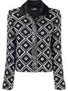 KARL LAGERFELD DIAMOND BOUCLE FITTED JACKET