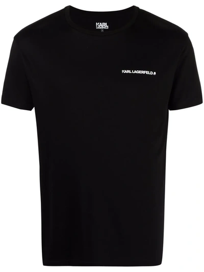 Karl Lagerfeld Logo-print Pyjama Set In Black