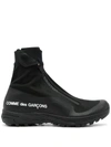 COMME DES GARÇONS X SALOMON LOGO-PRINT HIGH-TOP SNEAKERS