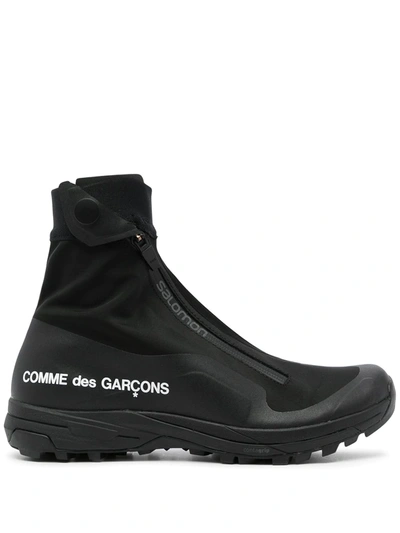 Comme Des Garçons Comme Des Garcon X Salomon Logo-print Sneakers In Black